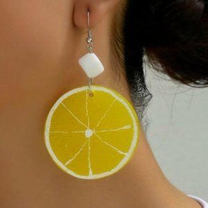 New Slice of Lemon Dangle Earrings